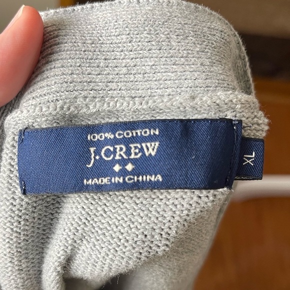 Men’s J Crew varsity v-neck button down gray cardigan Size XL collegiate preppy - Picture 5 of 7